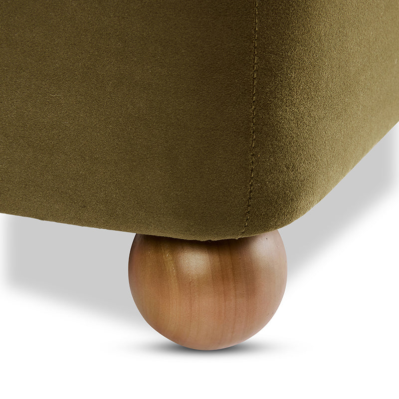 Floyd Olive Velvet Ottoman 60X60X45Cm