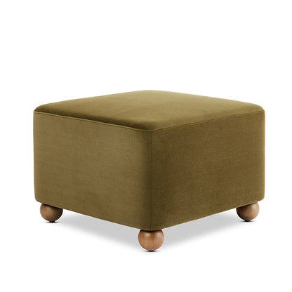 Floyd Olive Velvet Ottoman 60X60X45Cm