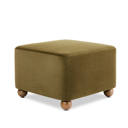 Floyd Olive Velvet Ottoman 60X60X45Cm
