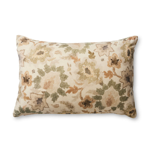 Griffith Taupe/Olive Velvet Cushion