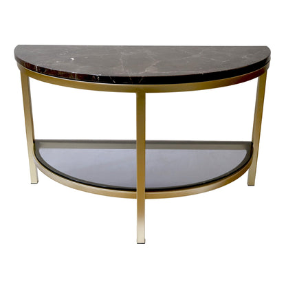 Parkville Arch Brown Marble Table 70X35X45Cm