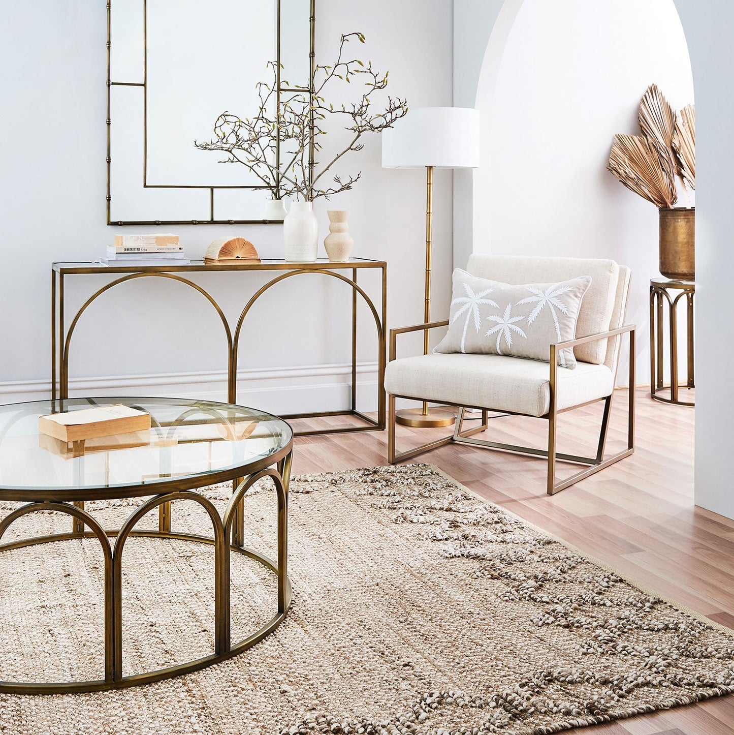 Ponte Brass Side Table