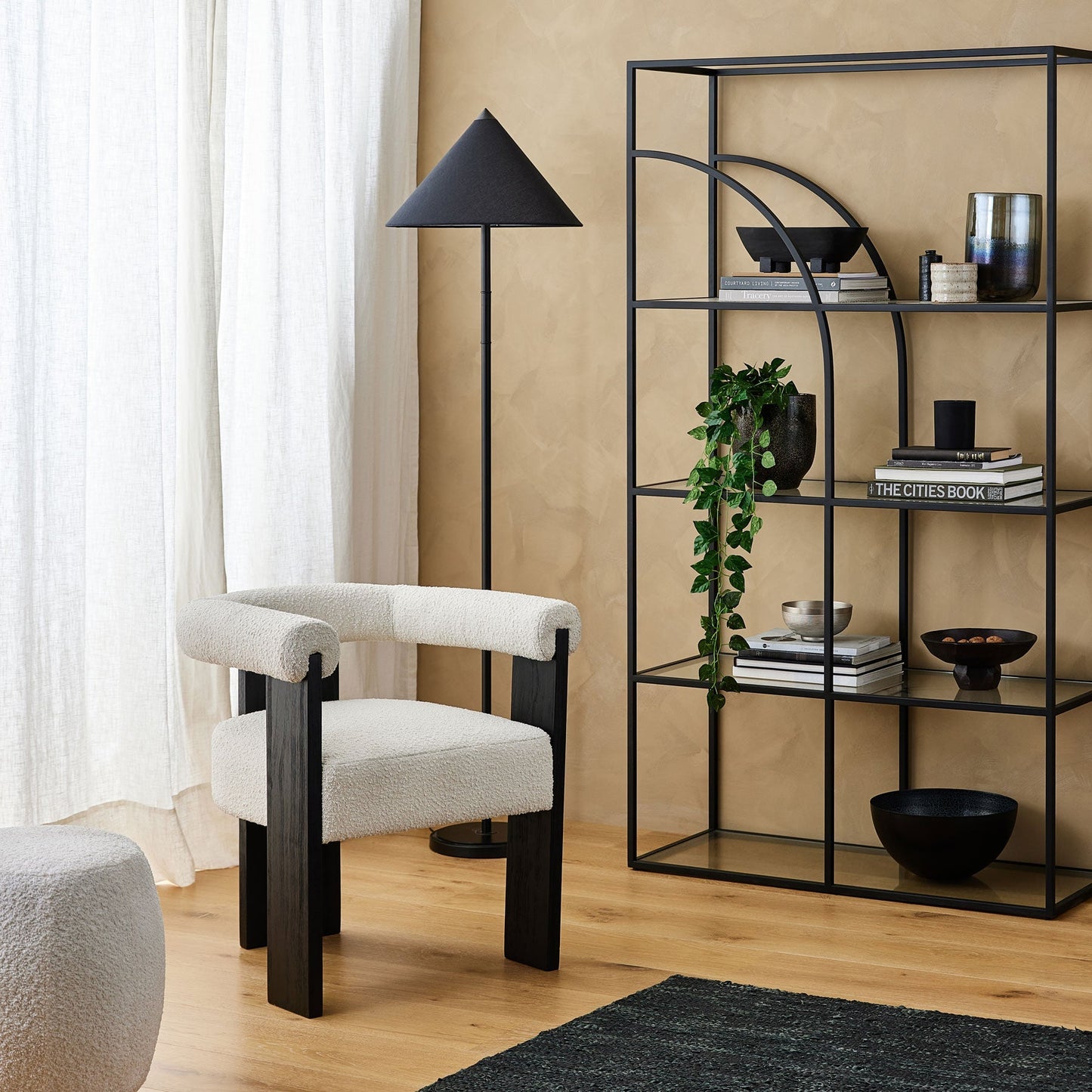 Ponte Black Arch Shelves