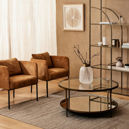 Ponte Brass Arch Shelves