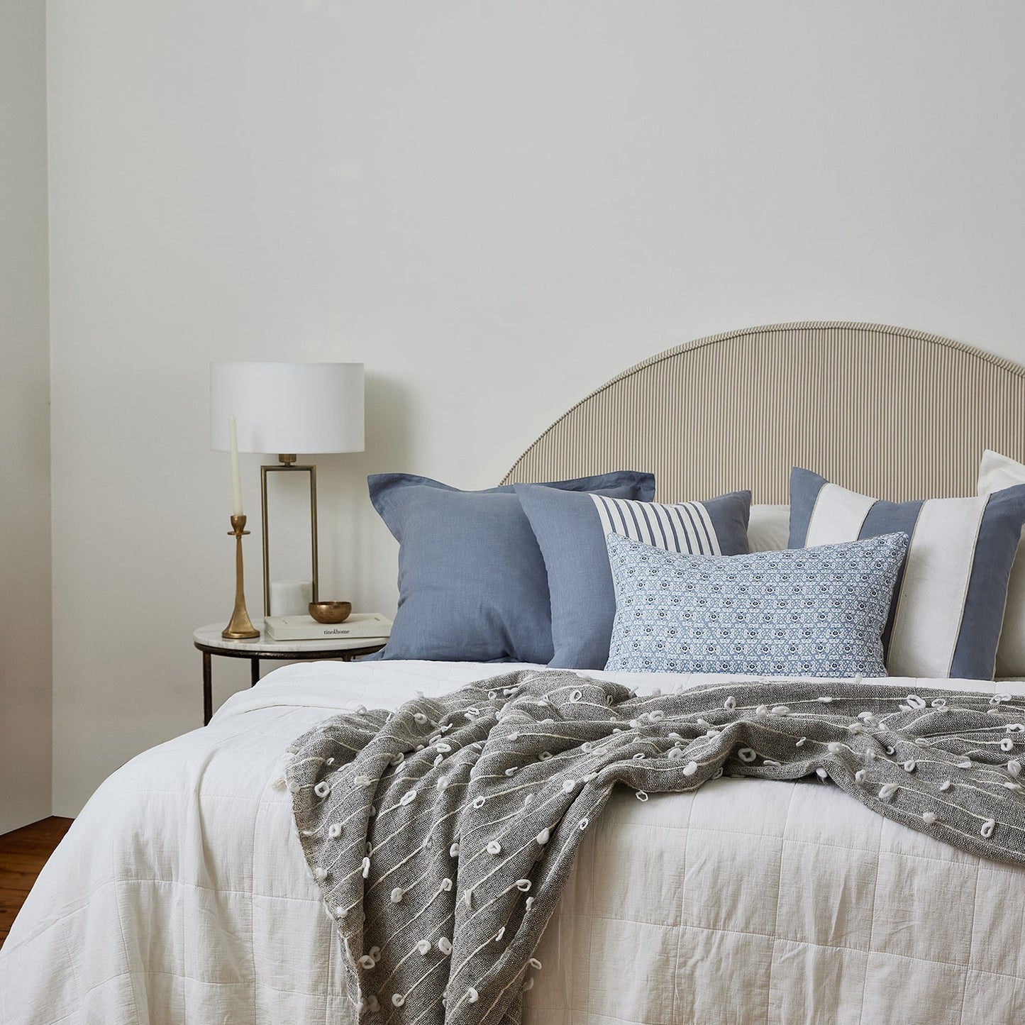 Claude Light Blue/White Cushion