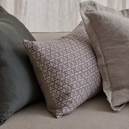 Francis Coffee Linen Cushion 40X60Cm