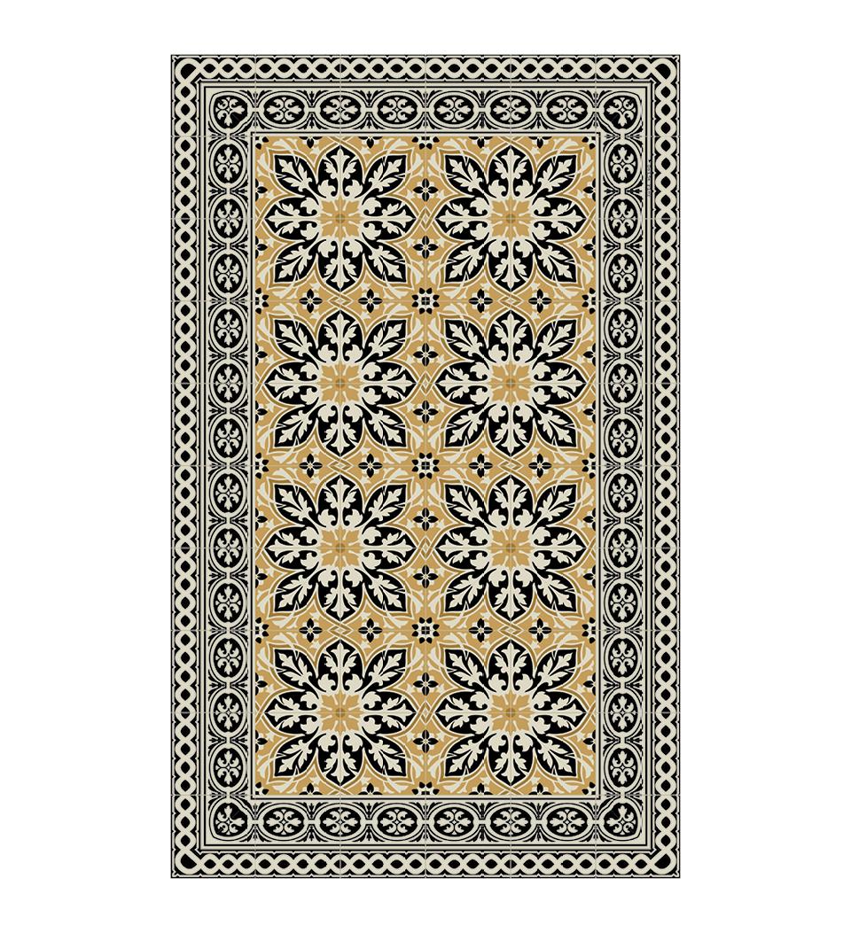 India Sunflower Vinyl Rug