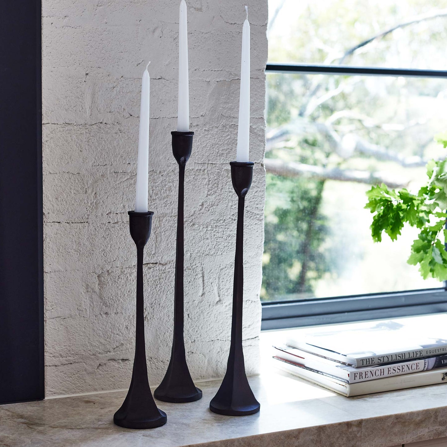 Grayson Candlestick Black - Tall