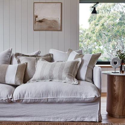 Riley Natural Linen Cushion 55Cm