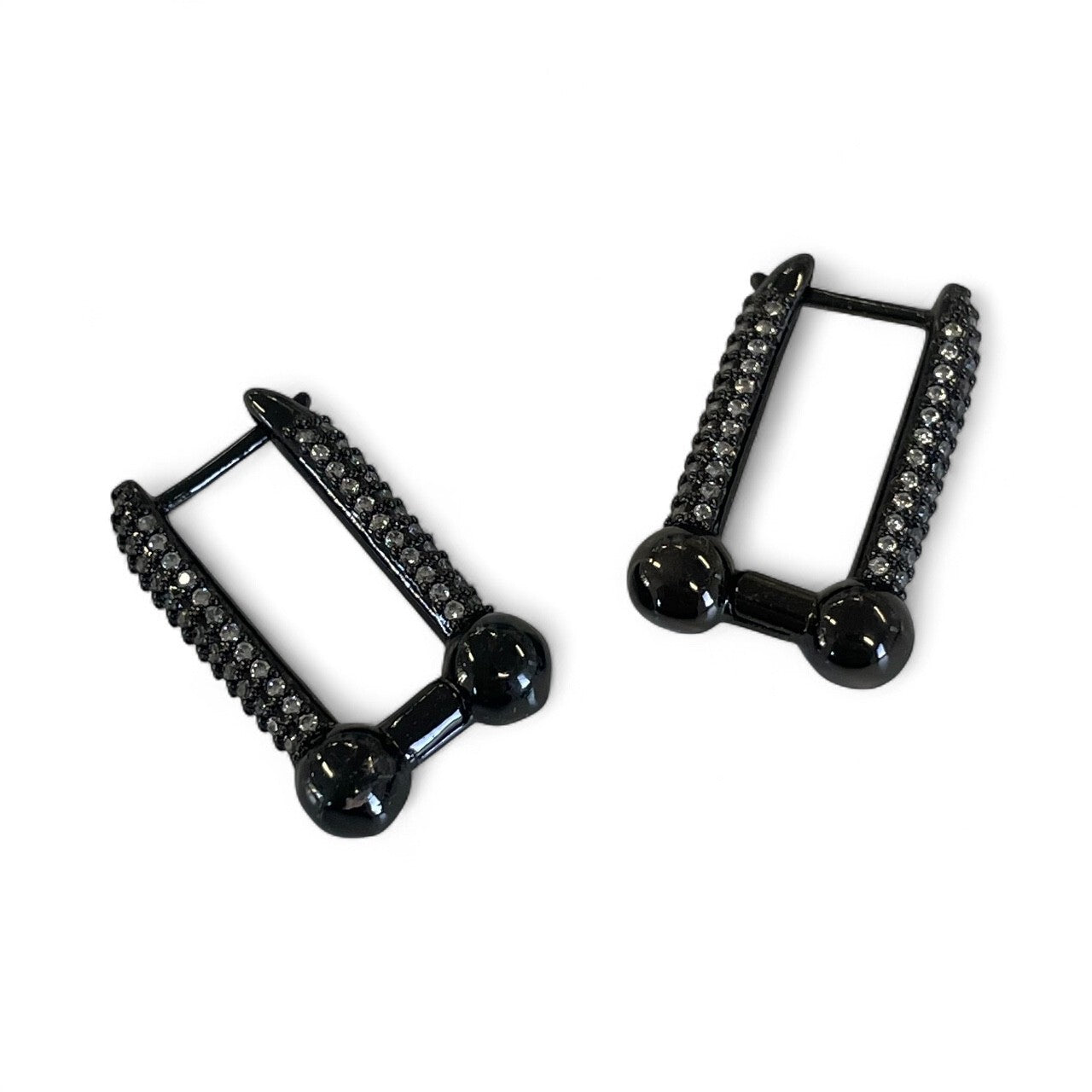 Jbsb Black Crystal Hang Earrings