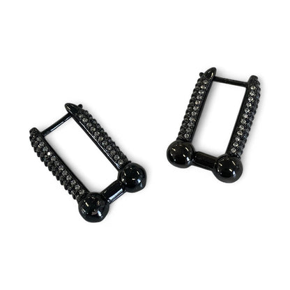 Jbsb Black Crystal Hang Earrings