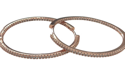 Jczhr Cubic Z Hoop Earing : Rose 5Cm