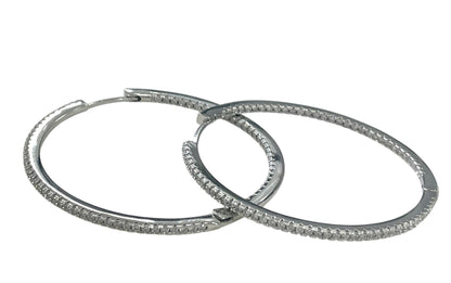 Jczhs Cubic Z Hoop Earing : Silver 5Cm