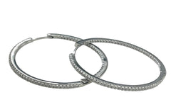 Jczhs Cubic Z Hoop Earing : Silver 5Cm