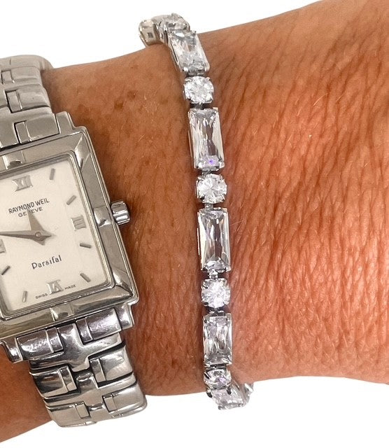 Jdrb Crystal Rectangular Cut Braclet
