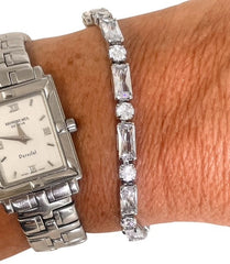Jdrb Crystal Rectangular Cut Braclet