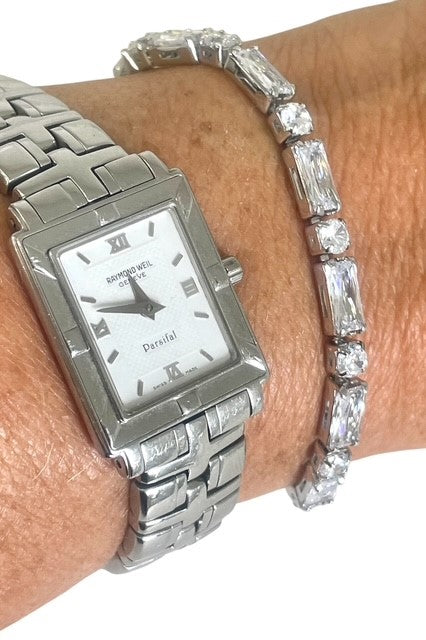 Jdrb Crystal Rectangular Cut Braclet
