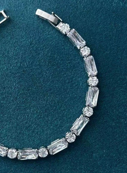 Jdrb Crystal Rectangular Cut Braclet