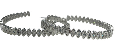 Jeehs Evil Eye Crystal Hoop Silver 5Cm