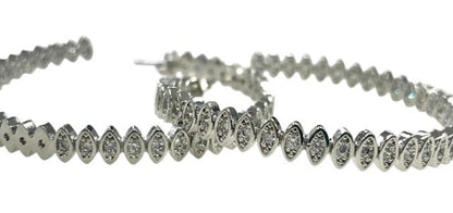 Jeehs Evil Eye Crystal Hoop Silver 5Cm