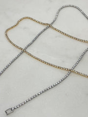 Jg2Mn Gold 2Mm Cubic Necklace