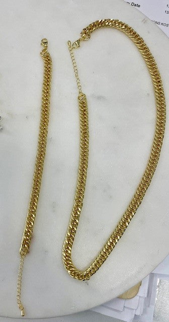 Jgn Gold Pltd Close Link Necklace