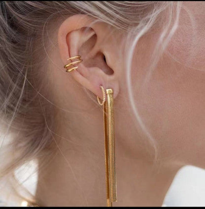 Jgse Gold Plated Slither Earrings