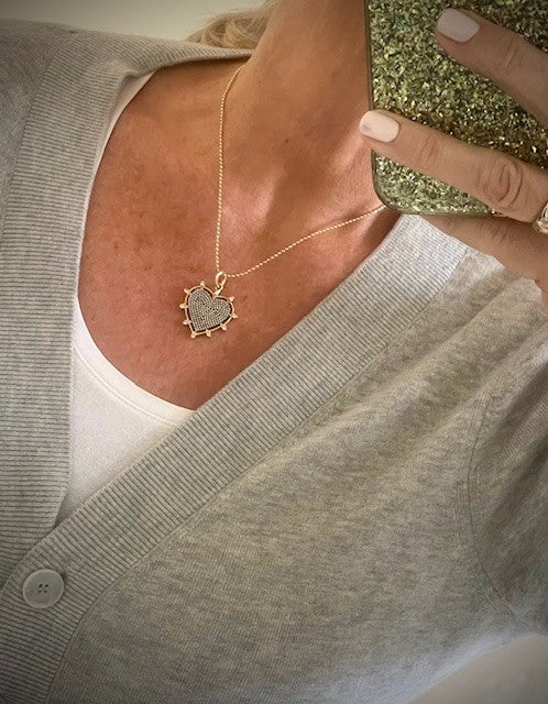 Jmhn Metallic Heart Fine Necklace