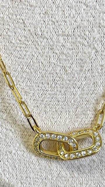 Jngdl Necklace Gold Double Link And Chain