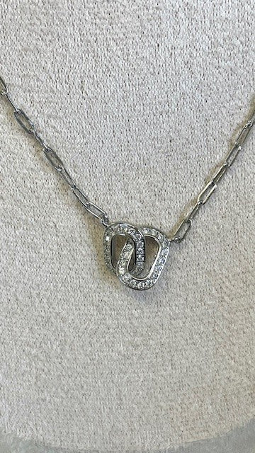 Jnsdl Silver Double Link Necklace