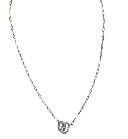 Jnsdl Silver Double Link Necklace
