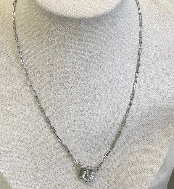 Jnsdl Silver Double Link Necklace