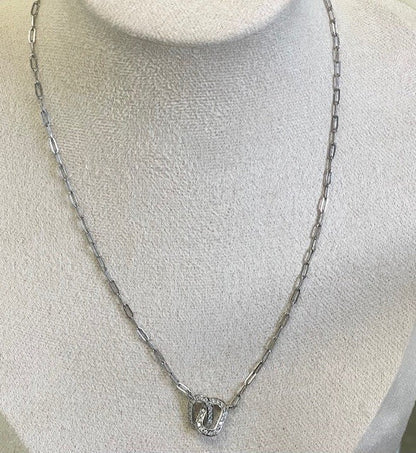 Jnsdl Silver Double Link Necklace