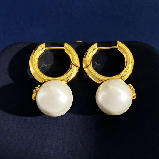Jpgb Gold Earring Pearl/Gold Bee