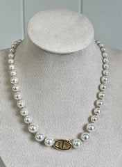 Jpn Gold Plated Deco Pearly Necklace