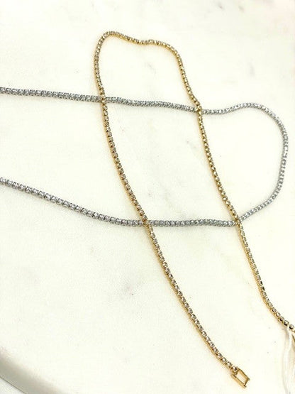 Jg2Mn Gold 2Mm Cubic Necklace