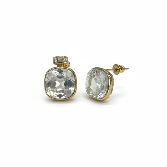 Jsce Square Crystal & Clear Earings