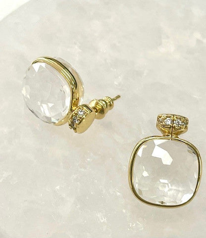 Jsce Square Crystal & Clear Earings