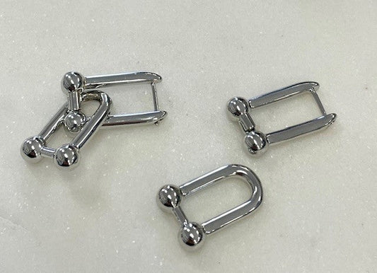 Jsdi Silver Double Ball Interchange Earrings