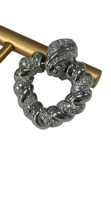 Jths Twisted Heart Earrings Silver