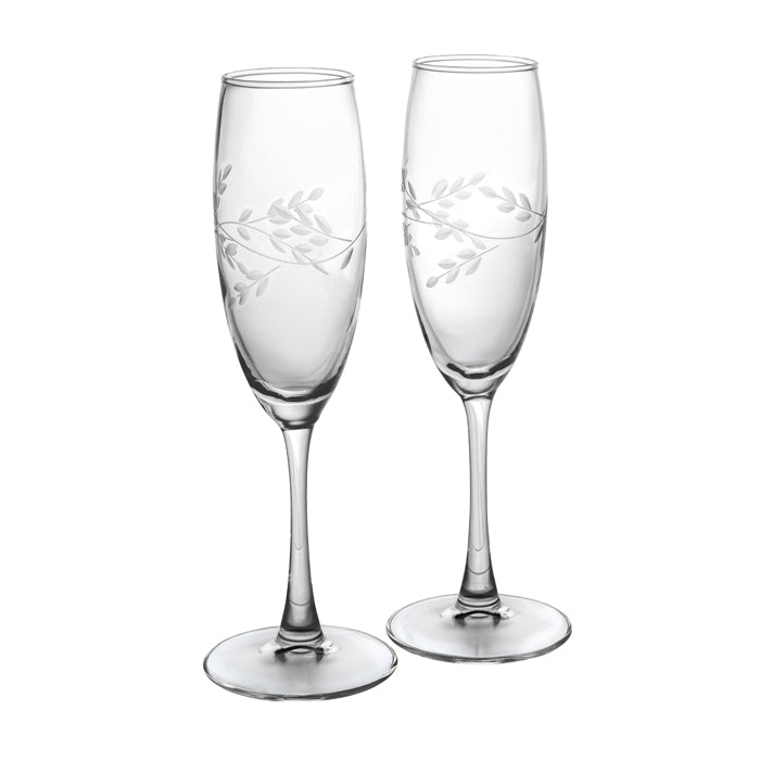 HANSEN ENGRAVED VINE FLUTE SET4