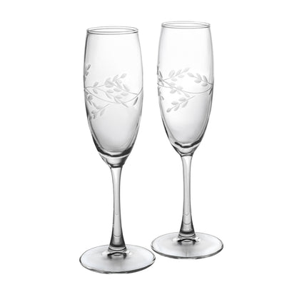 HANSEN ENGRAVED VINE FLUTE SET4