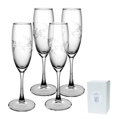 HANSEN ENGRAVED VINE FLUTE SET4