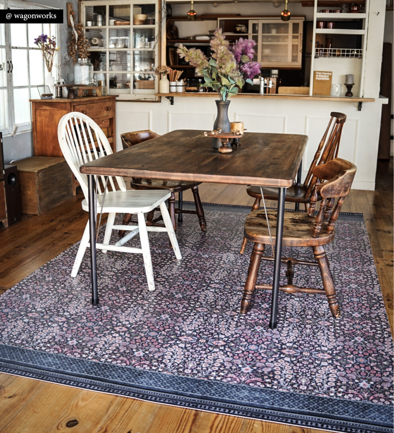 Bohemian Garden Spring Vinyl Rug Second Lifestyle