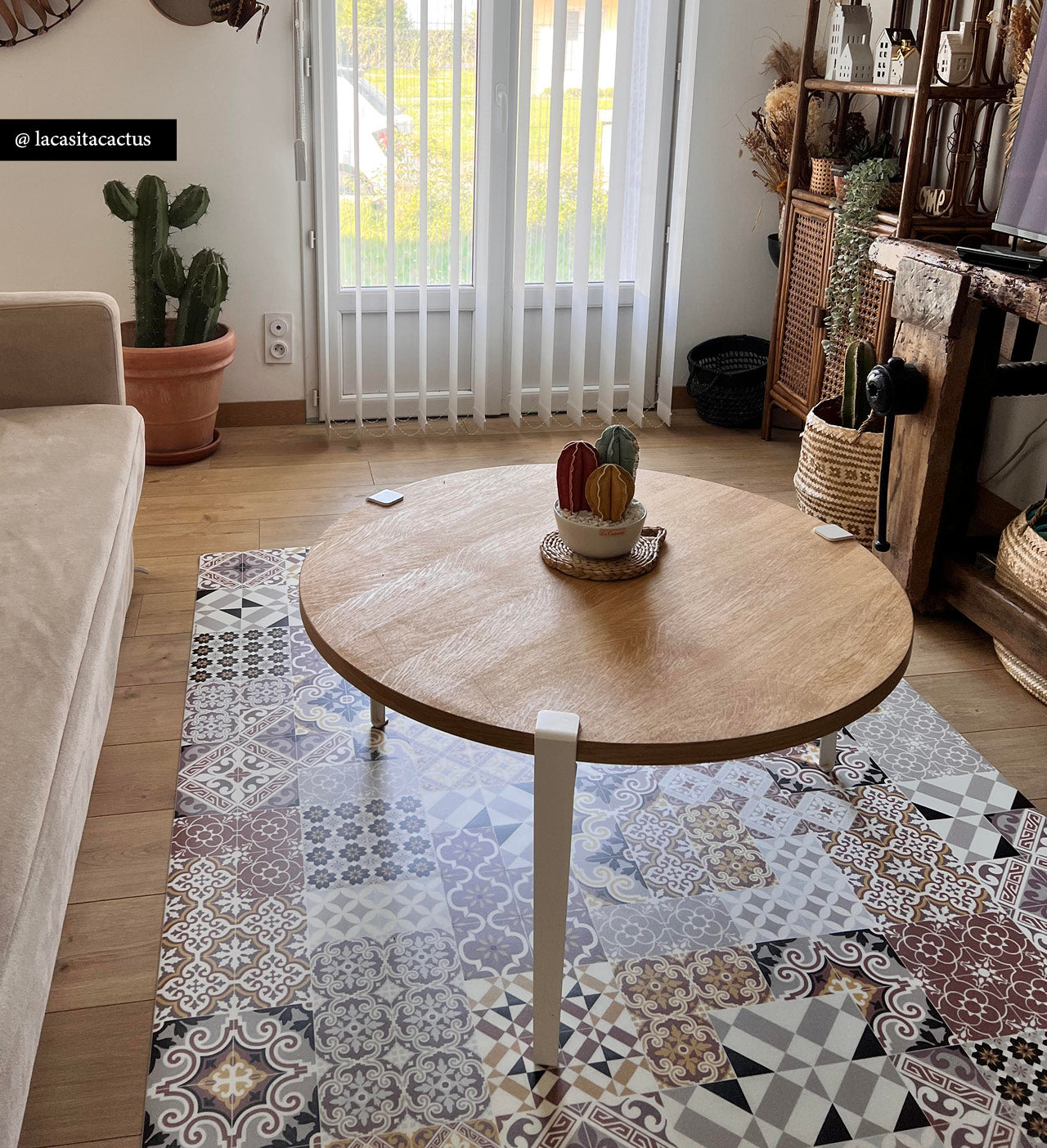 Original Eclectic Spring Modern Vinyl Rug Lifestyle Setting