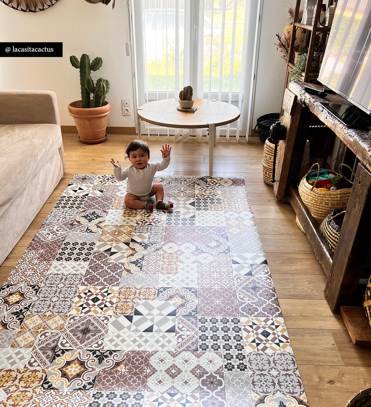 Original Eclectic Spring Modern Vinyl Rug Alternative Lifestyle
