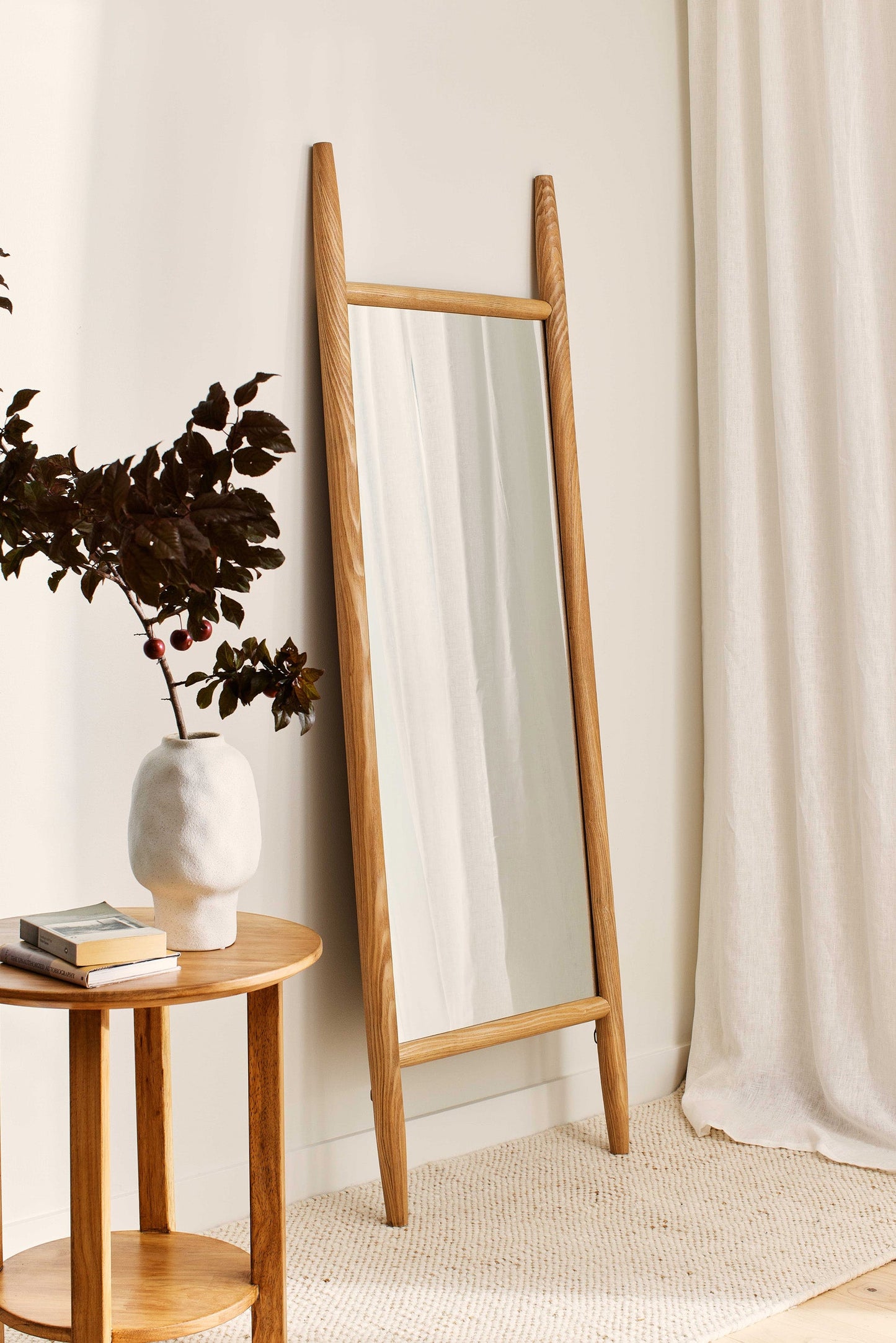 Nolan Oak Floor Mirror  160X53Cm