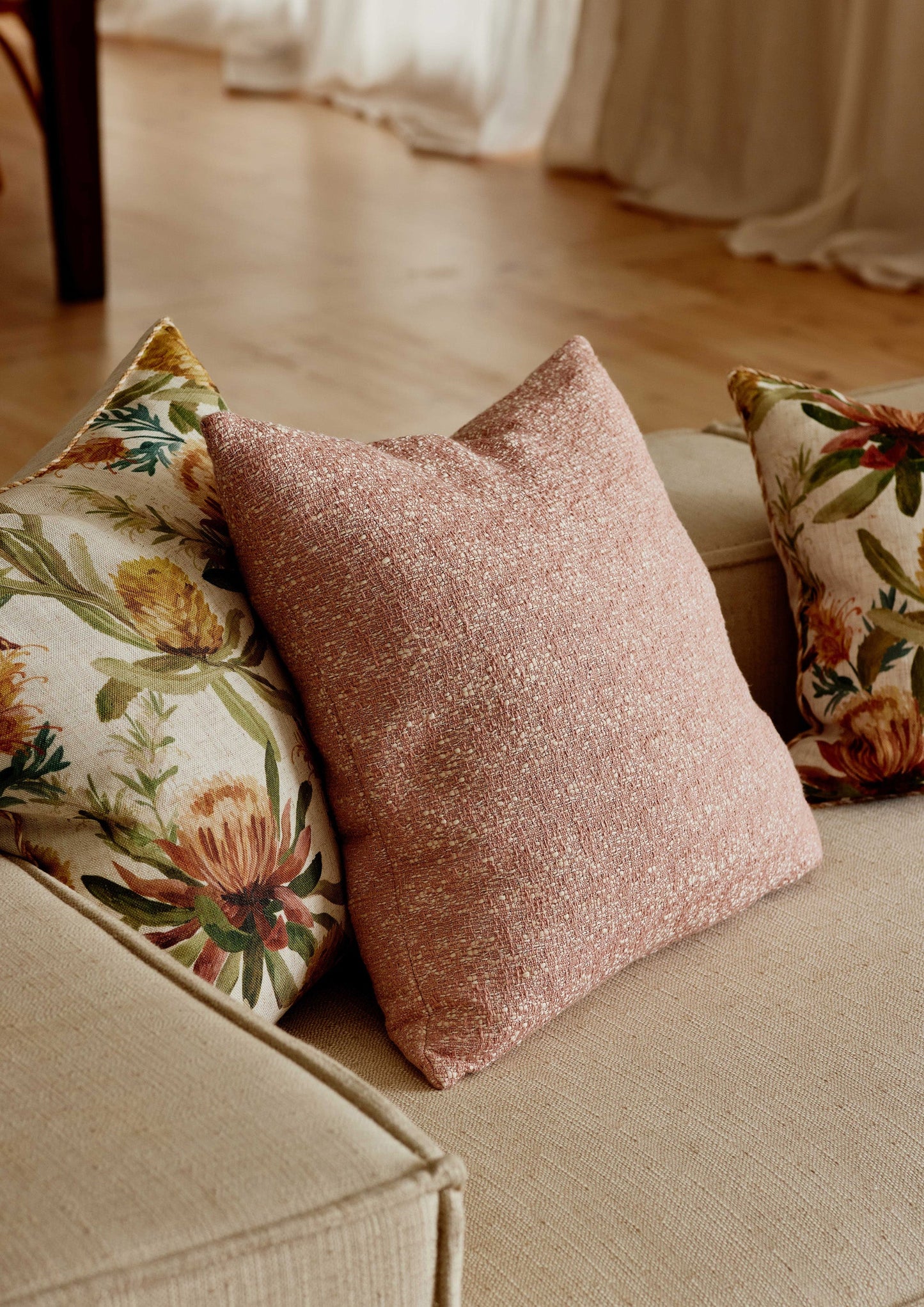 Fowler Pink / Red Cushion 50Cm