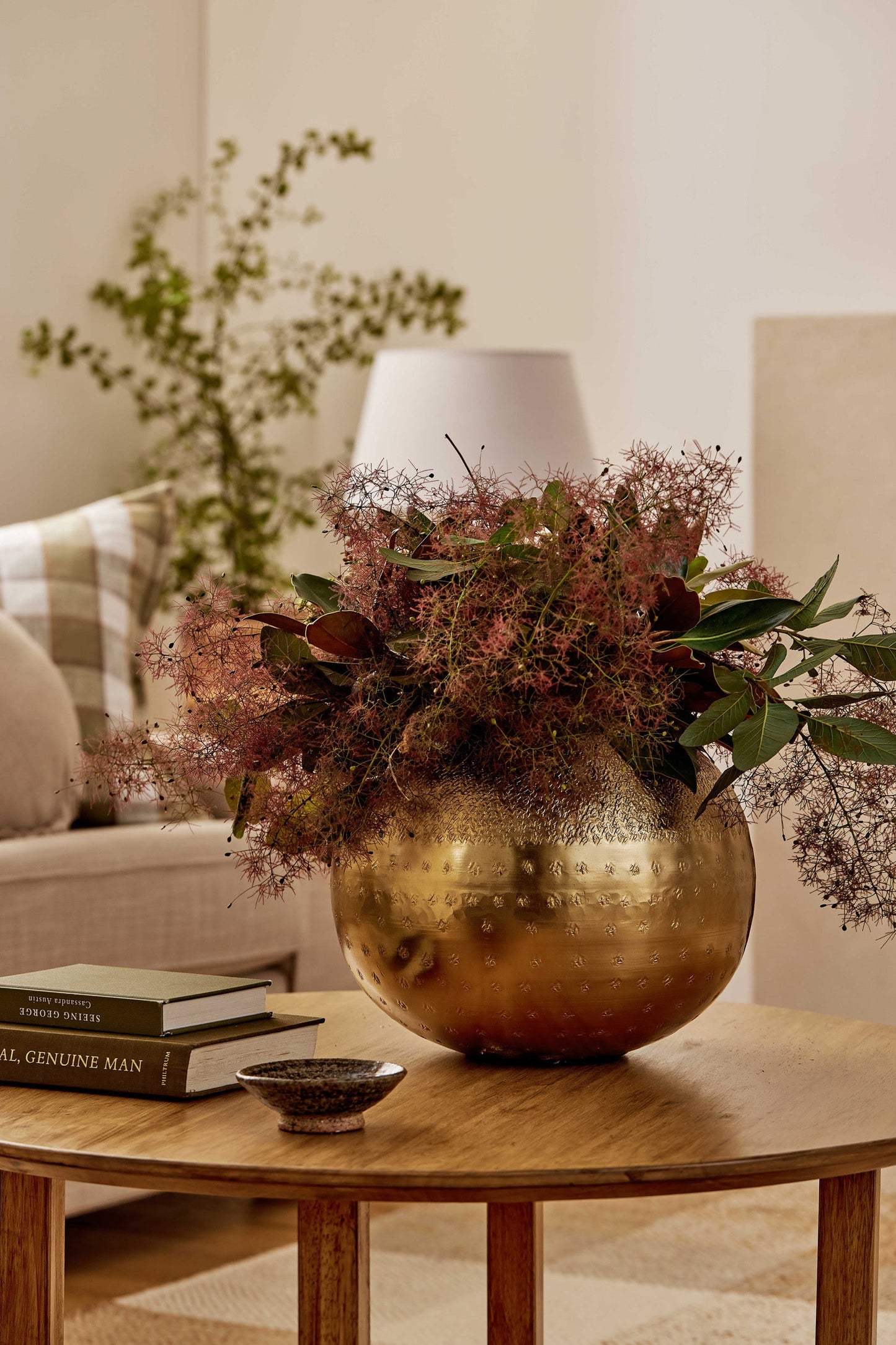 Alma Gold Textured Vase D30Xh26Cm