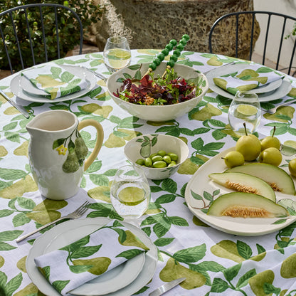 Pear Tree Green Tablecloth